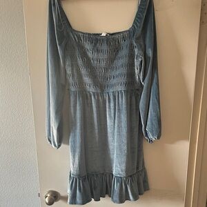 LC Lauren Conrad blue velvet dress